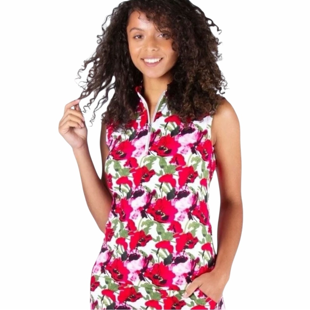 Nivo Womens Luella Mock - Red Monogrammed with Valspar Championship Size XXL